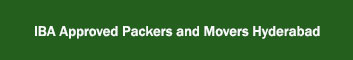 IBA Approved Packers and Movers Hyderabad 