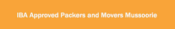 IBA Approved Packers and Movers Mussoorie 